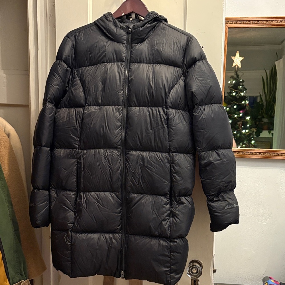 Eddie Bauer Black DownPuffer Jacket with hood